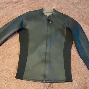 Billabong Black and Gray Women's Large Wetsuit Jacket